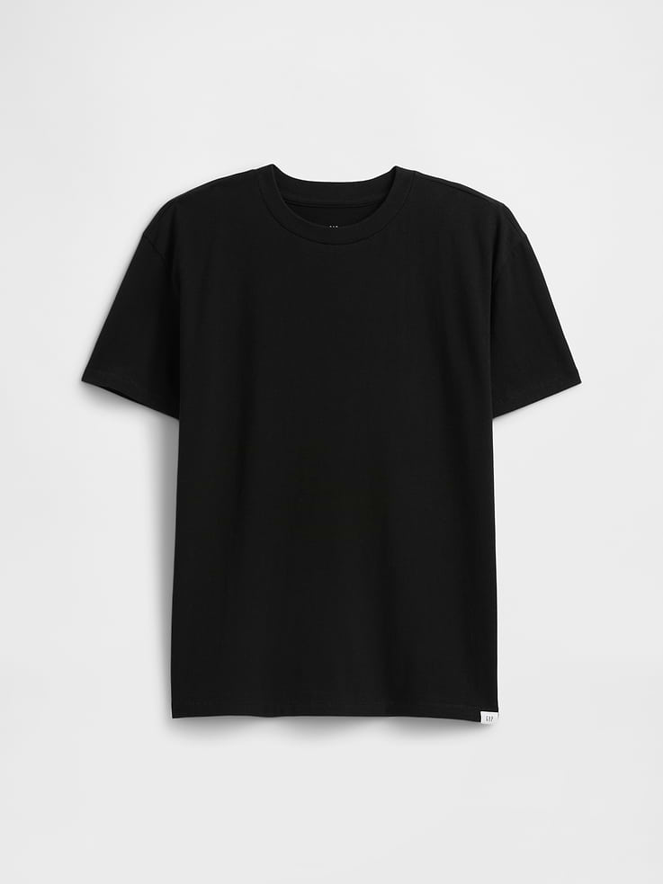 Image 1 of 4, Soft jersey knit., Short sleeves., Crewneck., This product was made in a factory that invests in gender equity and women’s empowerment through RISE. Learn more at, Product #744647