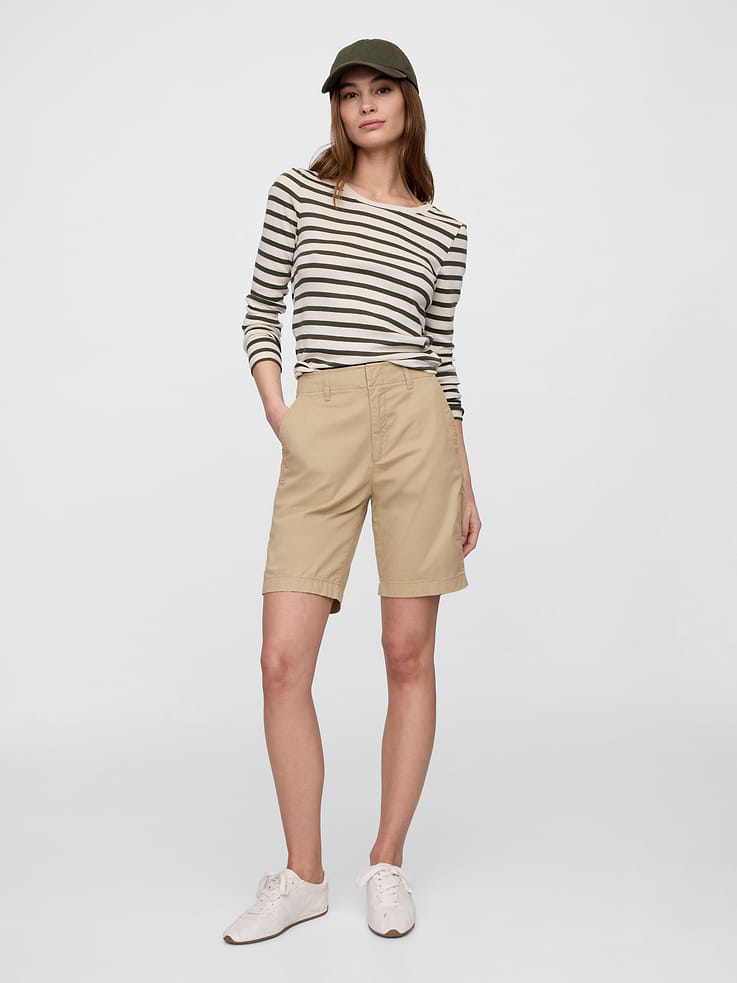 Image number 1 showing, 9" Downtown Khaki Bermuda Shorts