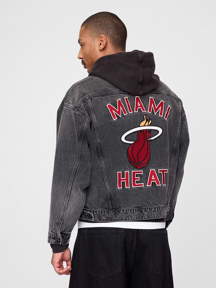 Image 2 of 5, NBA Miami Heat Icon Denim Jacket