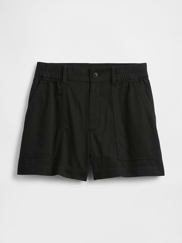 Image number 7 showing, High Rise 4" Khaki Girlfriend Shorts