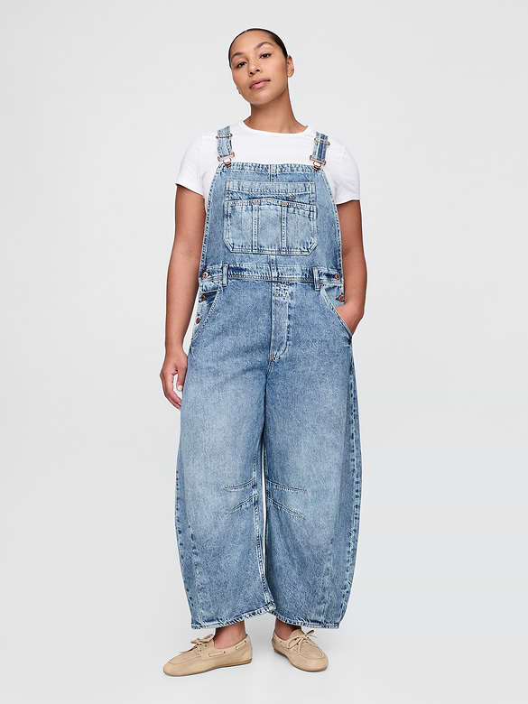 UltraSoft Denim Horseshoe Overalls