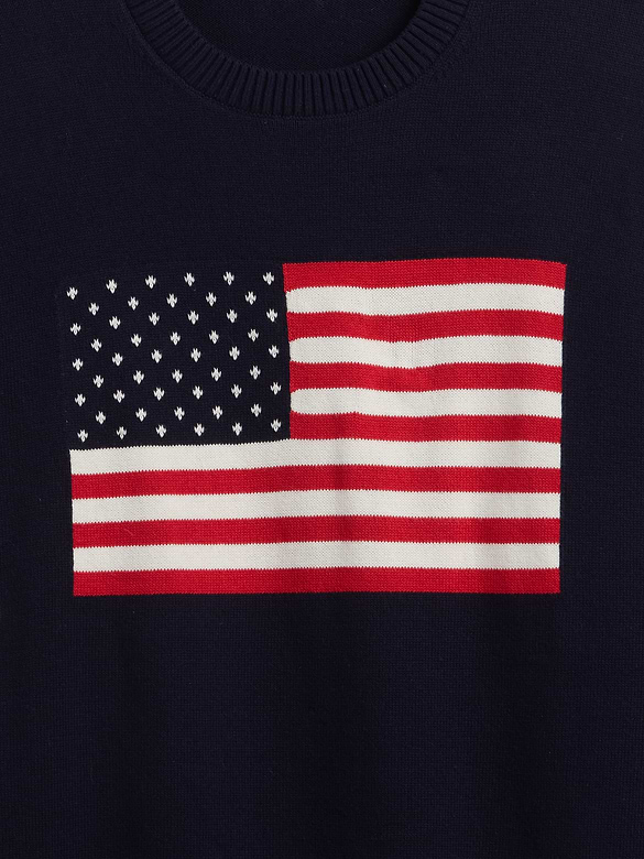 Relaxed Americana Intarsia Sweater