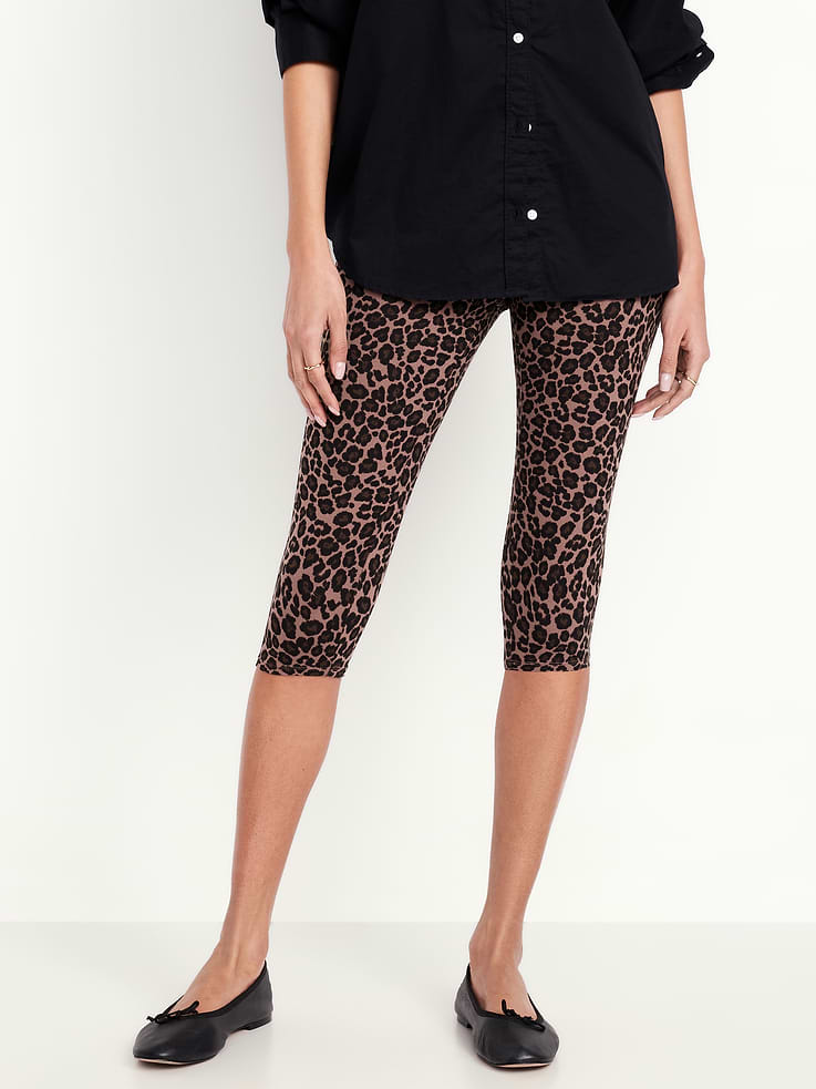 Image number 1 showing, High-Waisted Fashion Layering Capri Legging