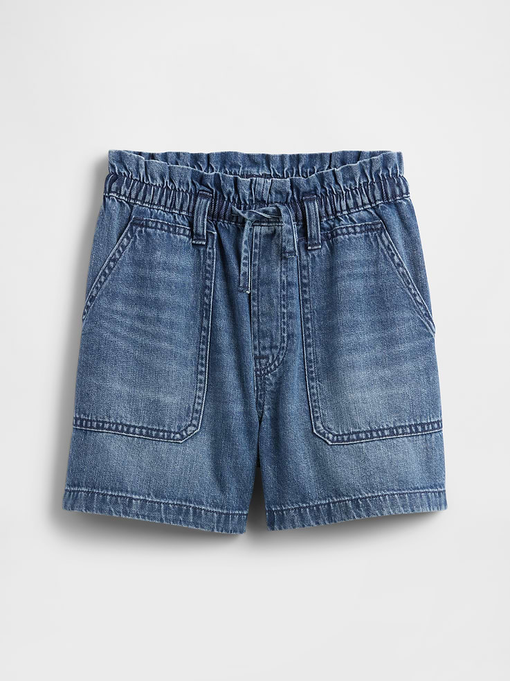 Image number 1 showing, Kids High Rise Relaxed Pull-On Utility Shorts