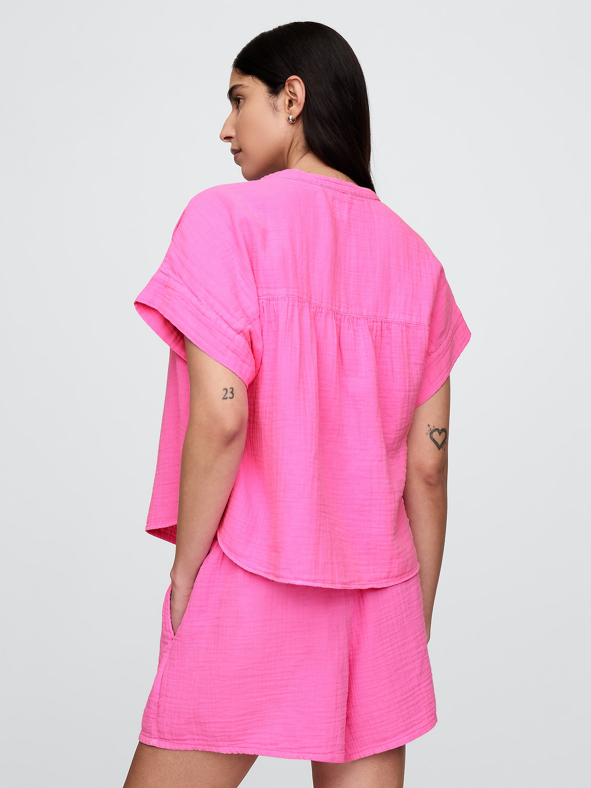 Cotton Gauze Dolman Shirt | Gap