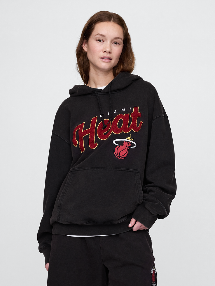 Image 5 of 9, NBA Miami Heat Logo Heavyweight Hoodie