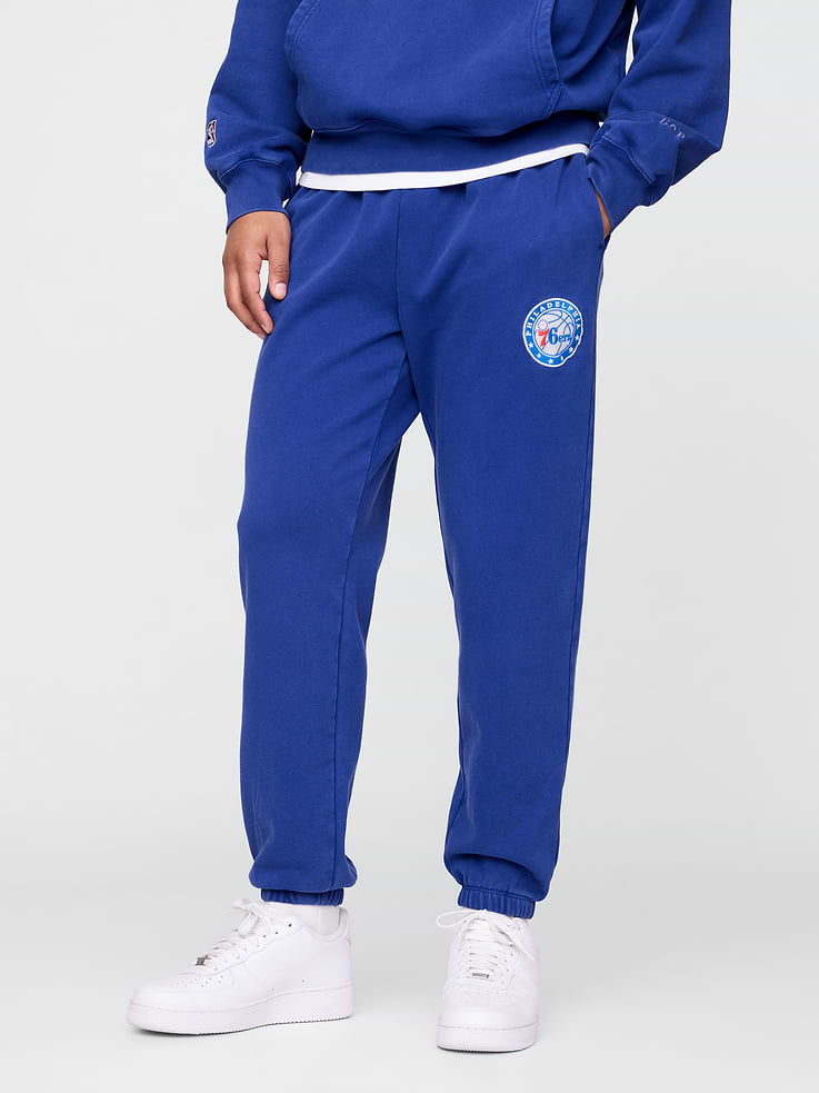 Image 2 of 6, NBA Philadelphia Sixers Logo Heavyweight Joggers