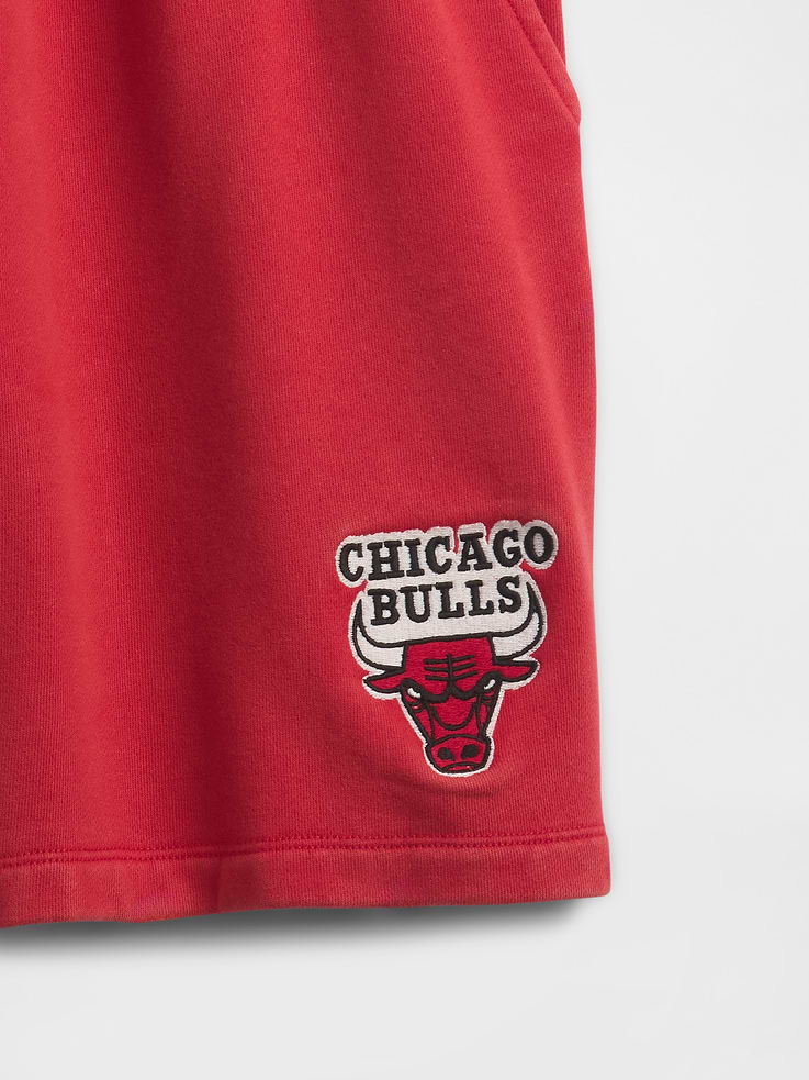Image 5 of 8, NBA Chicago Bulls Logo Heavyweight Sweat Shorts