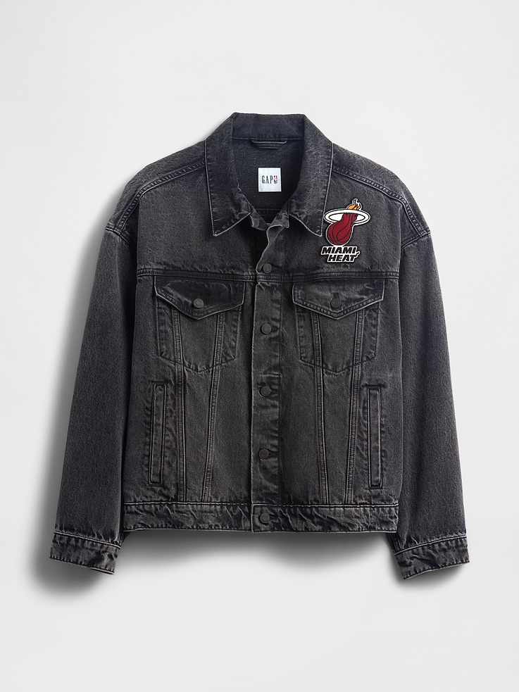 Image 5 of 5, NBA Miami Heat Icon Denim Jacket