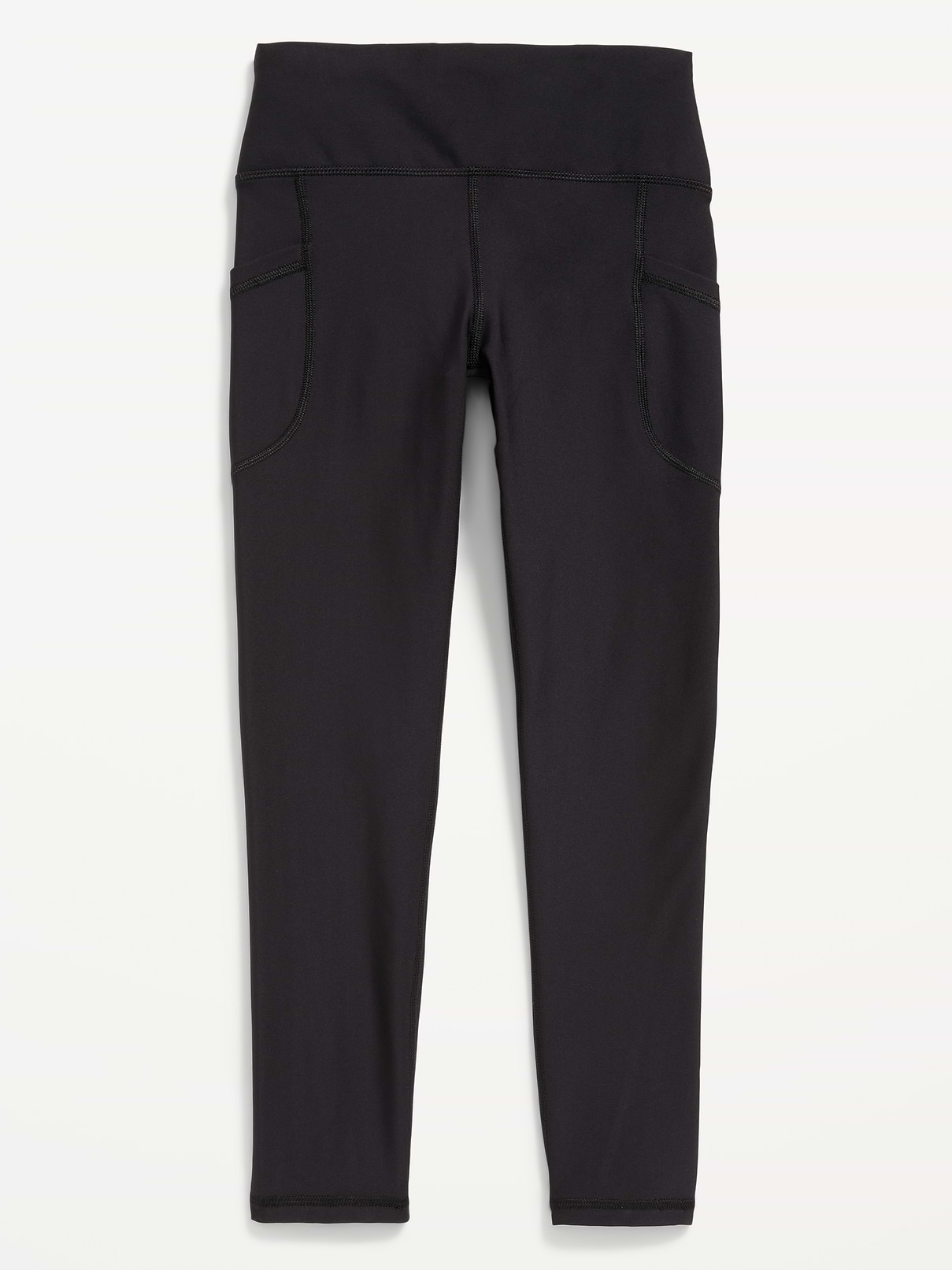 Image number 5 showing, High-Waisted PowerSoft 7/8-Length Side-Pocket Leggings for Girls