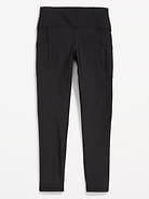 Image number 5 showing, High-Waisted PowerSoft 7/8-Length Side-Pocket Leggings for Girls