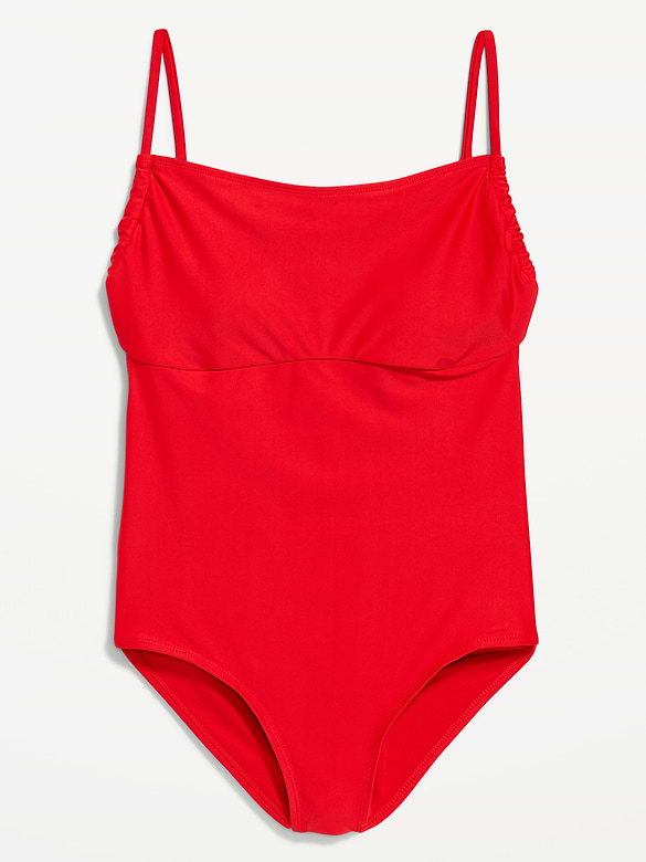Matte Cutout Back One-Piece Swimsuit