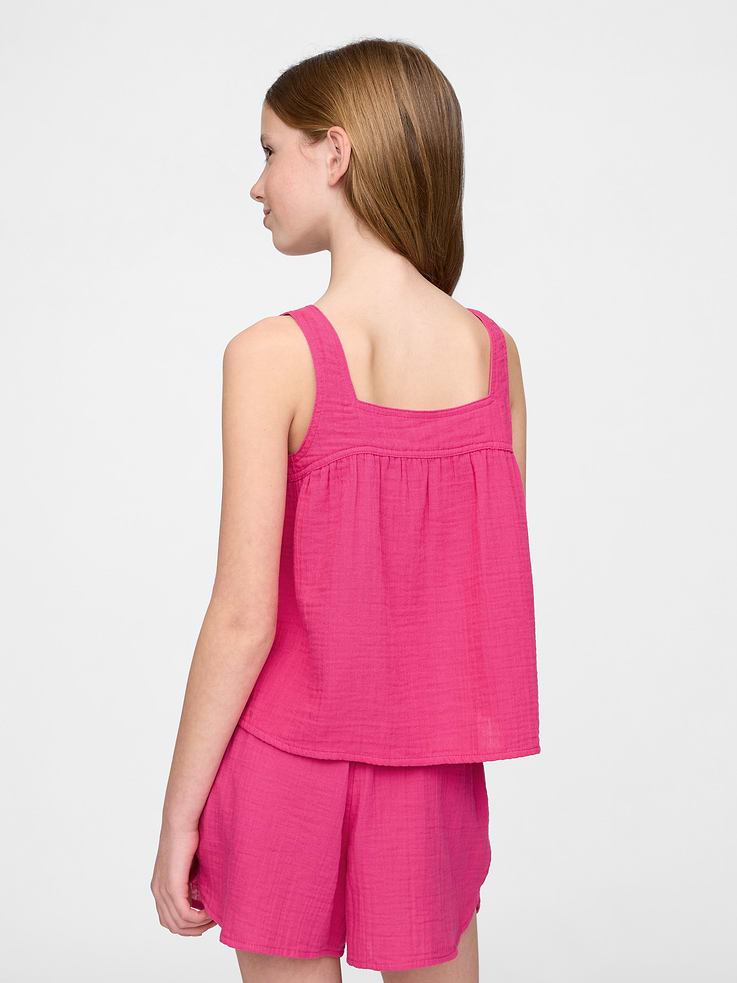 Image number 3 showing, Kids Crinkle Gauze Swing Top