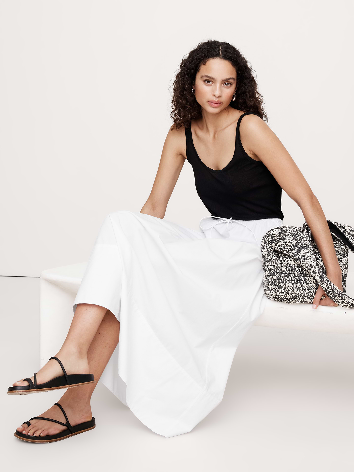 Image number 1 showing, Cotton Poplin Maxi Skirt