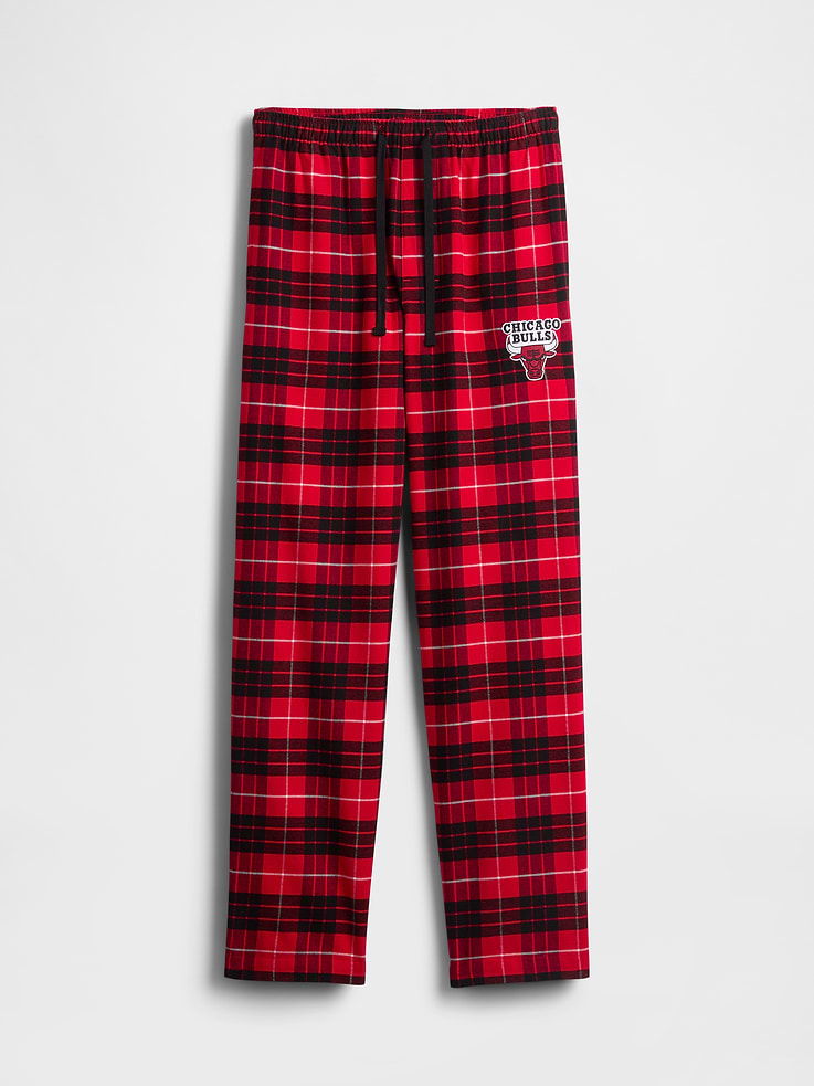 Image 6 of 7, NBA Chicago Bulls Flannel PJ Pants