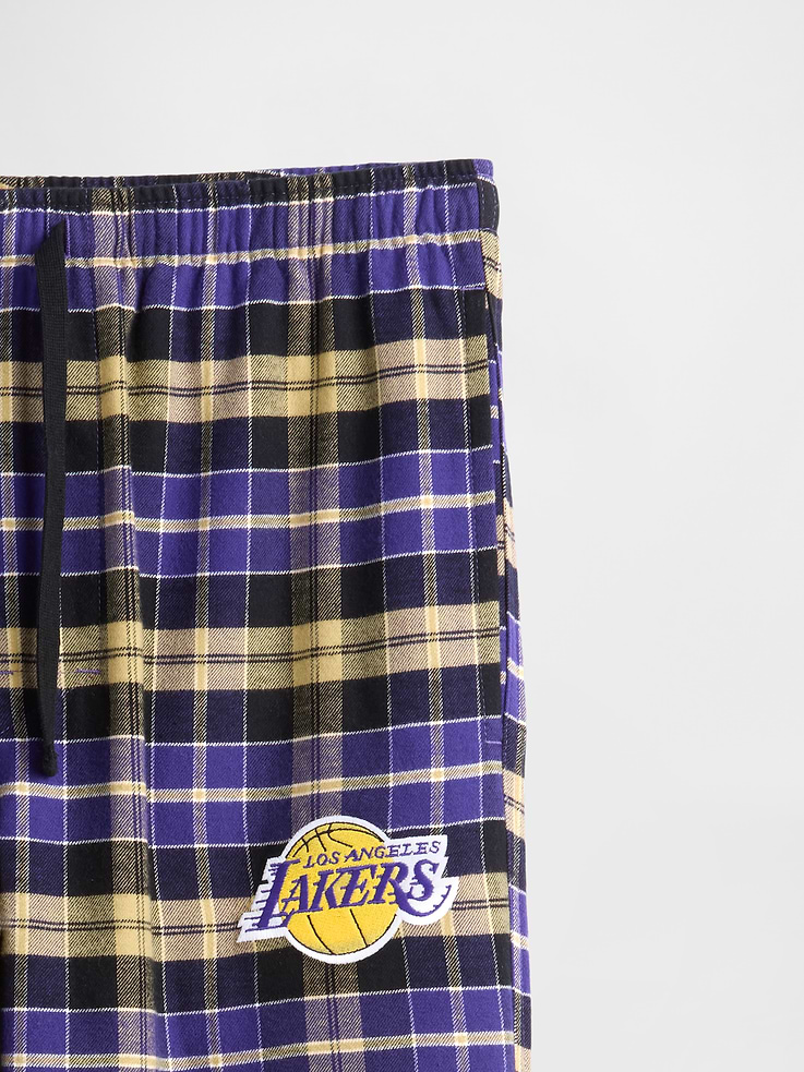 Image 4 of 7, NBA Los Angeles Lakers Flannel PJ Pants