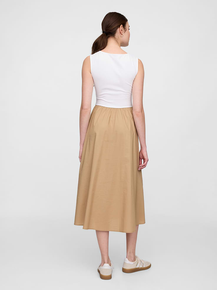 Image 2 of 6, Boatneck Midi Dress