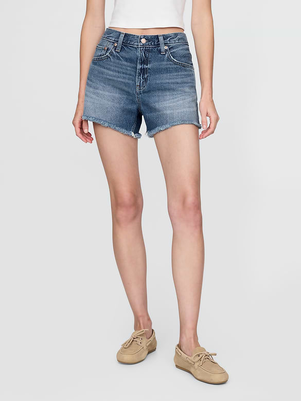 4" Mid Rise UltraSoft Relaxed Cutoff Shorts