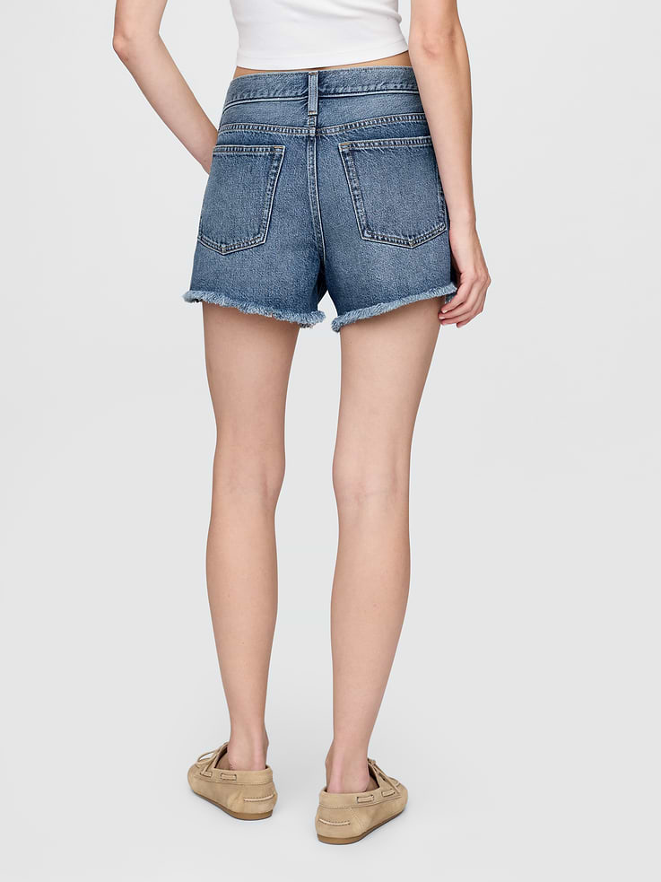 Image 4 of 8, 4" Mid Rise UltraSoft Relaxed Cutoff Shorts