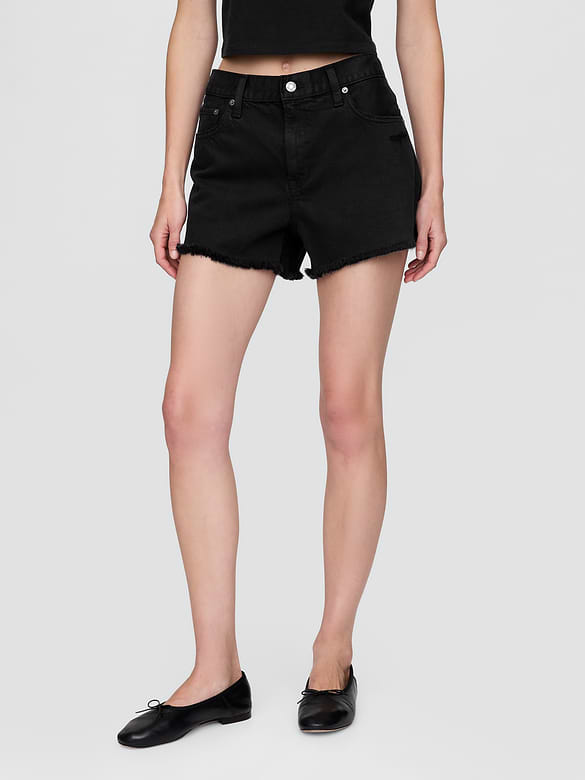 4" Mid Rise UltraSoft Relaxed Cutoff Shorts