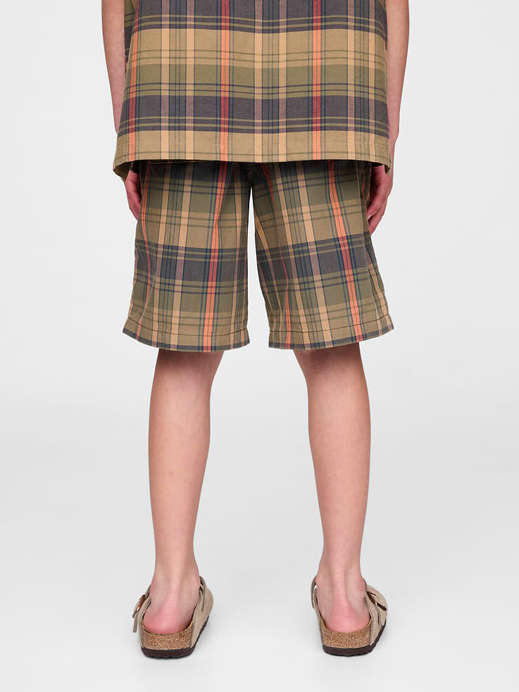 Image number 4 showing, Kids Plaid Canvas Easy Shorts