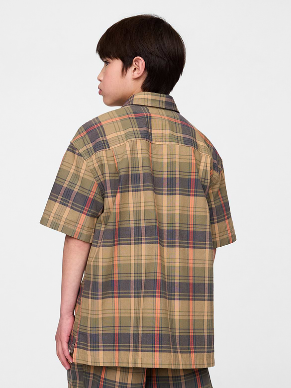 Kids Relaxed Plaid Shirt