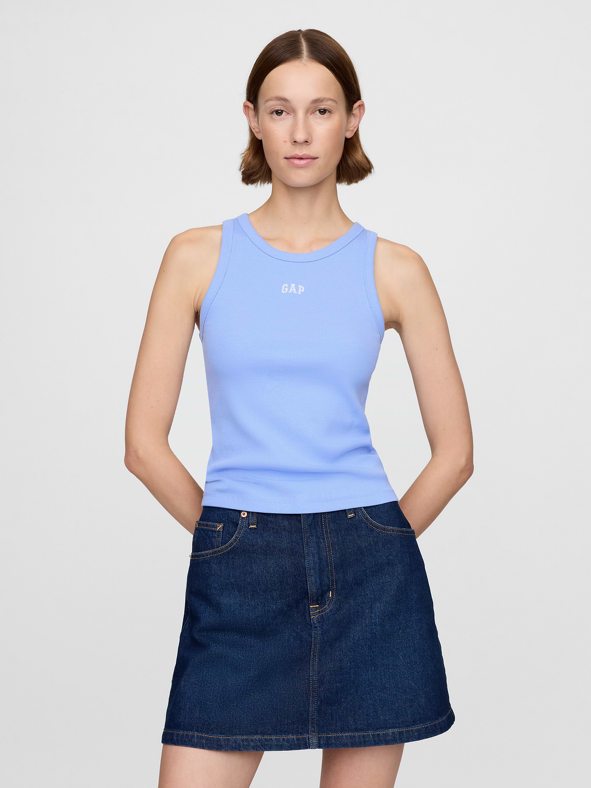 Modern Rib Logo Halter Top