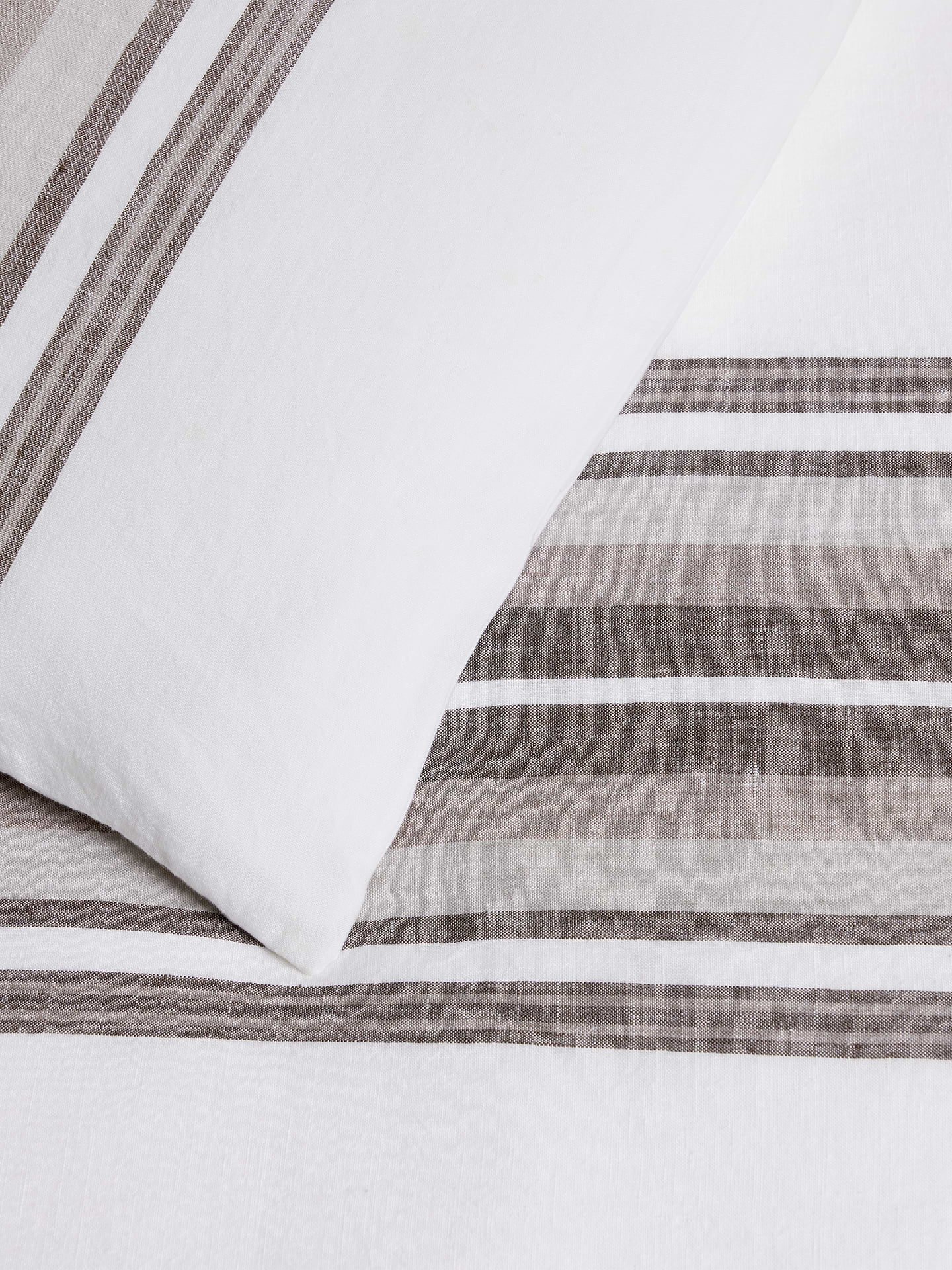 Image number 3 showing, Multi-Stripe Linen Duvet Cover