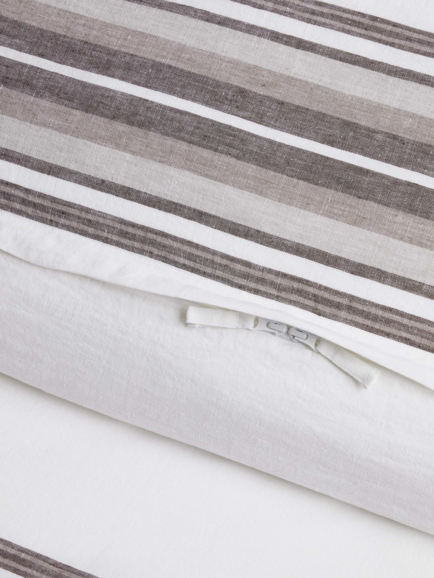 Image number 4 showing, Multi-Stripe Linen Duvet Cover