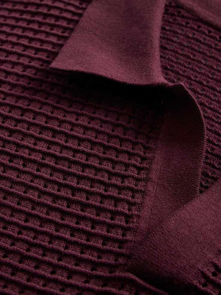 Image number 4 showing, Crochet Johnny Collar Polo Shirt