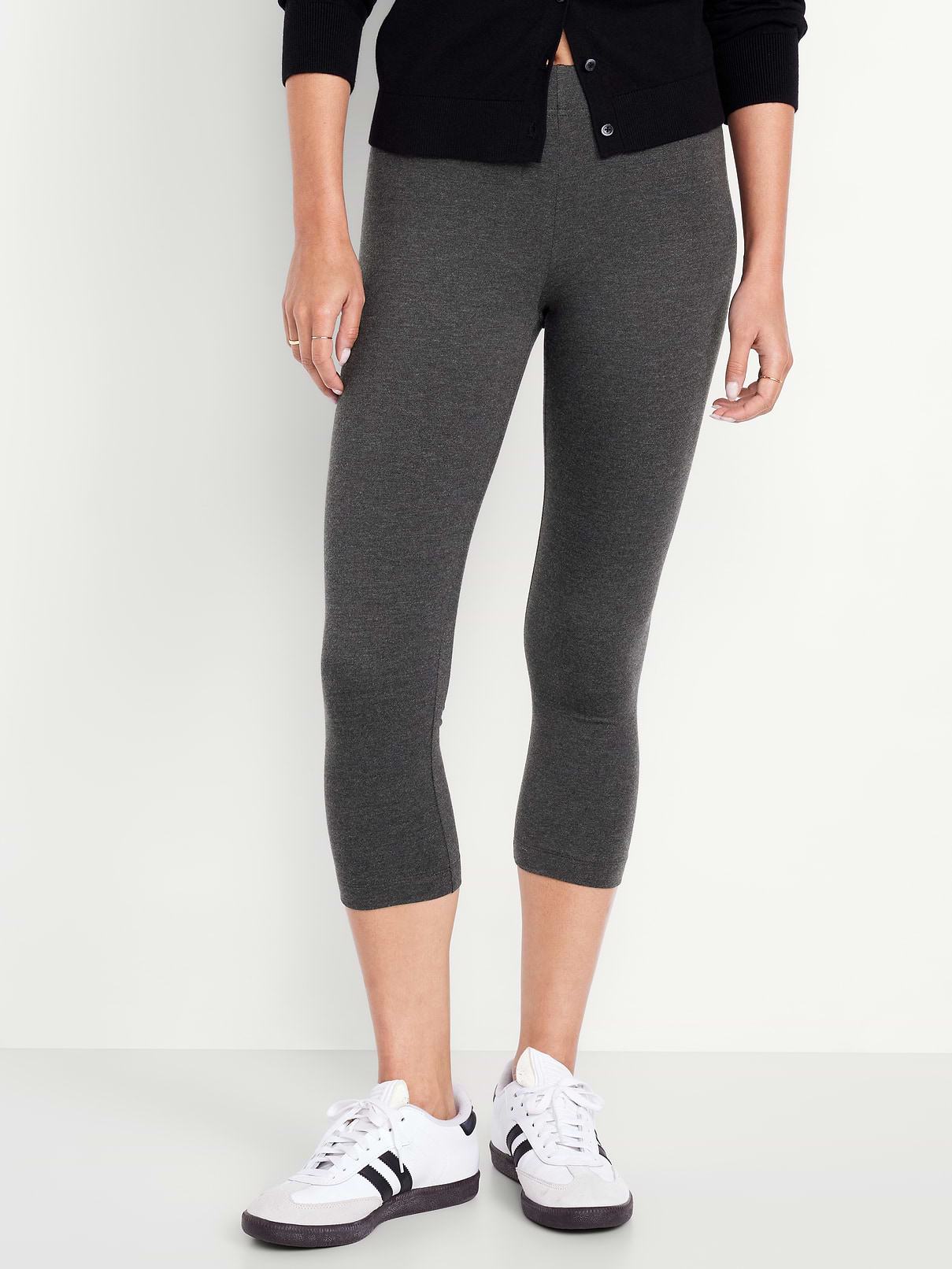 Image number 1 showing, High-Waisted Fashion Layering Cropped Legging