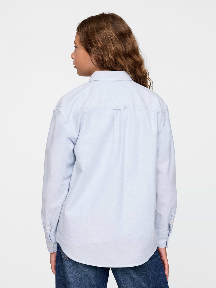 Image number 3 showing, Kids Uniform Relaxed Oxford Shirt