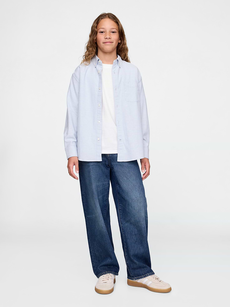 Image number 4 showing, Kids Uniform Relaxed Oxford Shirt
