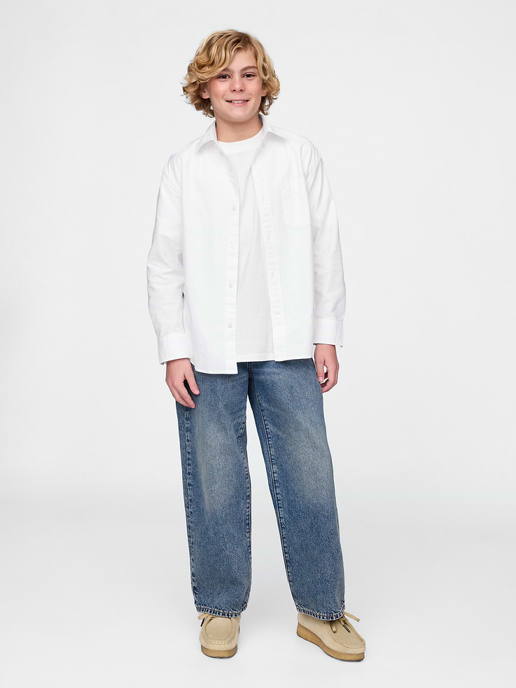 Image number 4 showing, Kids Uniform Relaxed Oxford Shirt