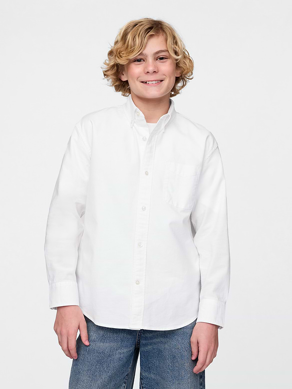 Kids Uniform Relaxed Oxford Shirt