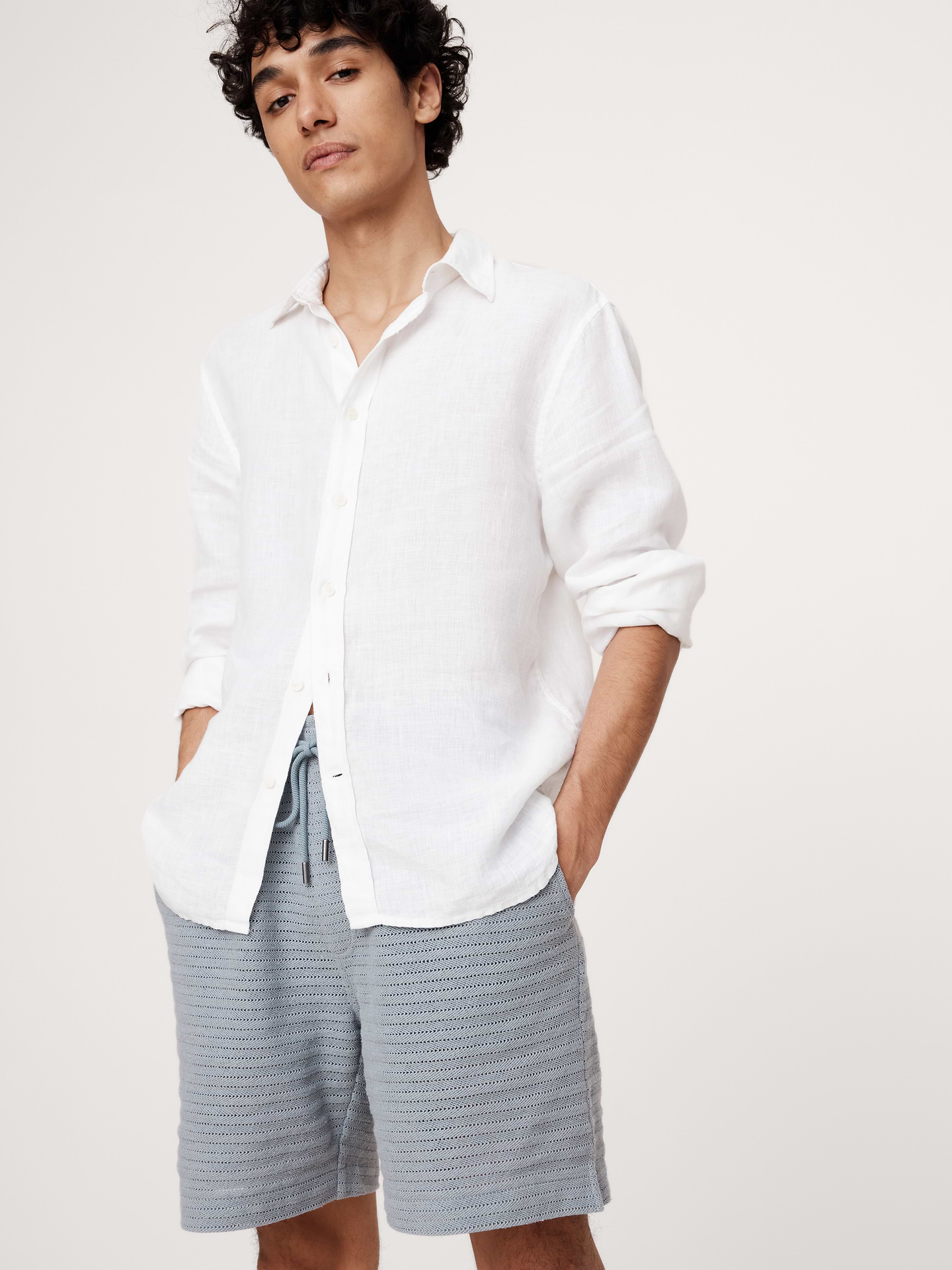 Image 5 of 5, 6" Herringbone Jacquard Pull-On Short