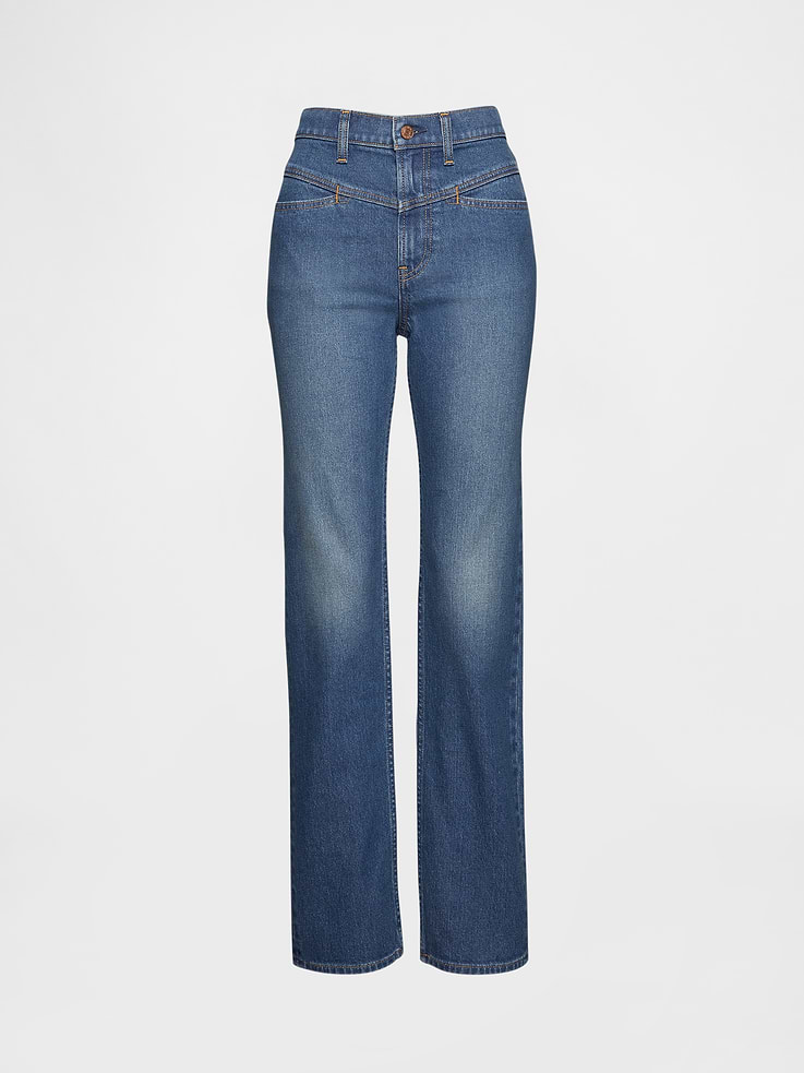 Image number 5 showing, High Rise Western '90s Slim Straight Jeans