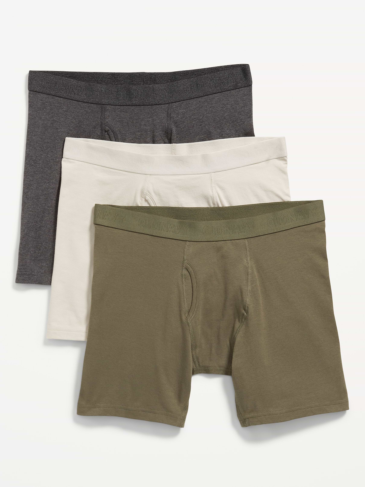 Image number 1 showing, 3-Pack Soft-Washed Boxer-Briefs -- 6.25-inch inseam