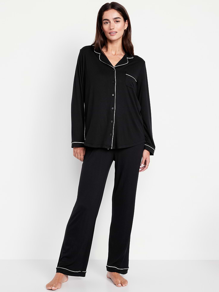 L'image numéro 1 présente Ensemble pantalon en tricot de jersey Grasse matinée