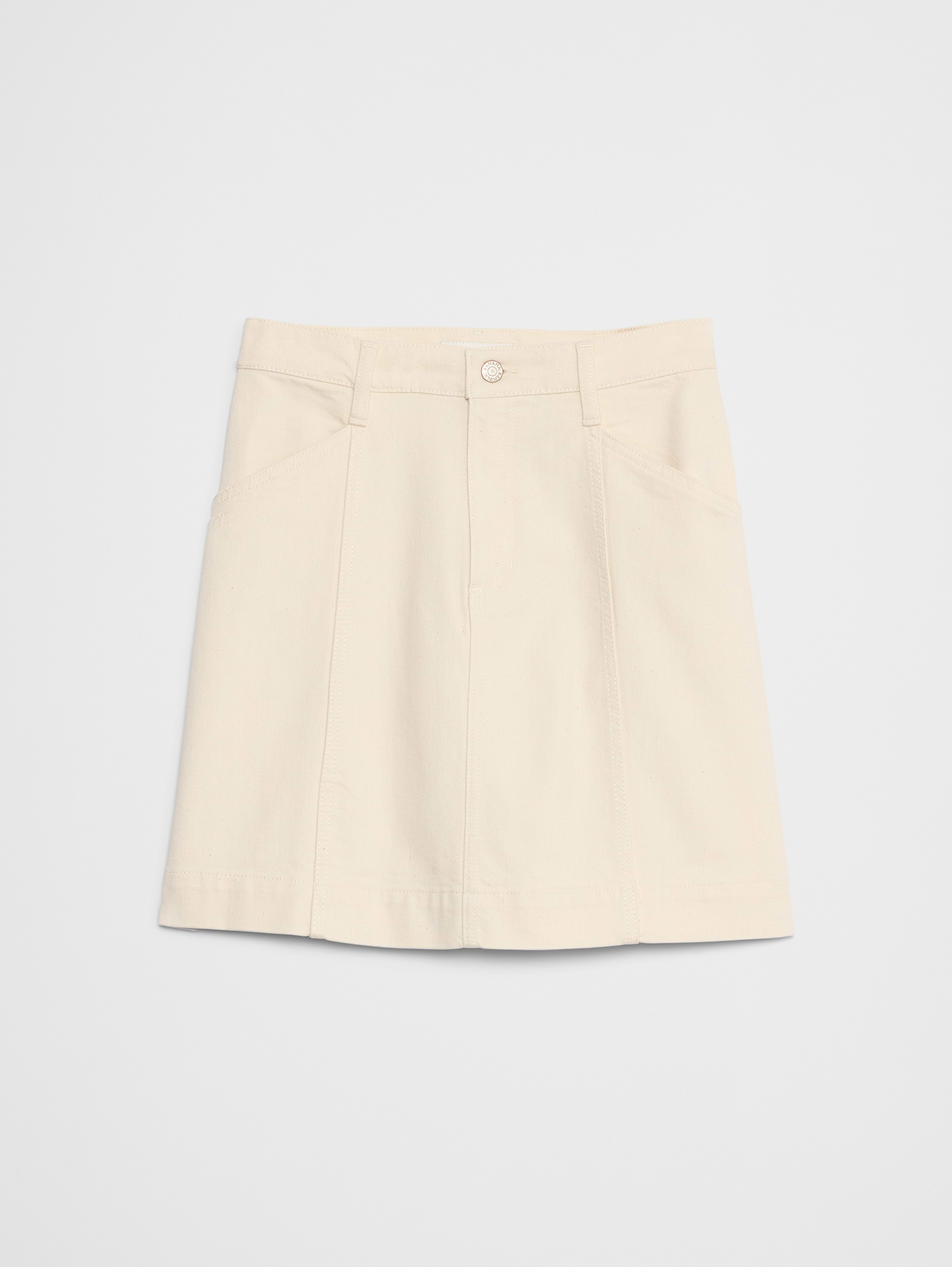 Image 4 of 4, Pieced Denim Mini Skirt