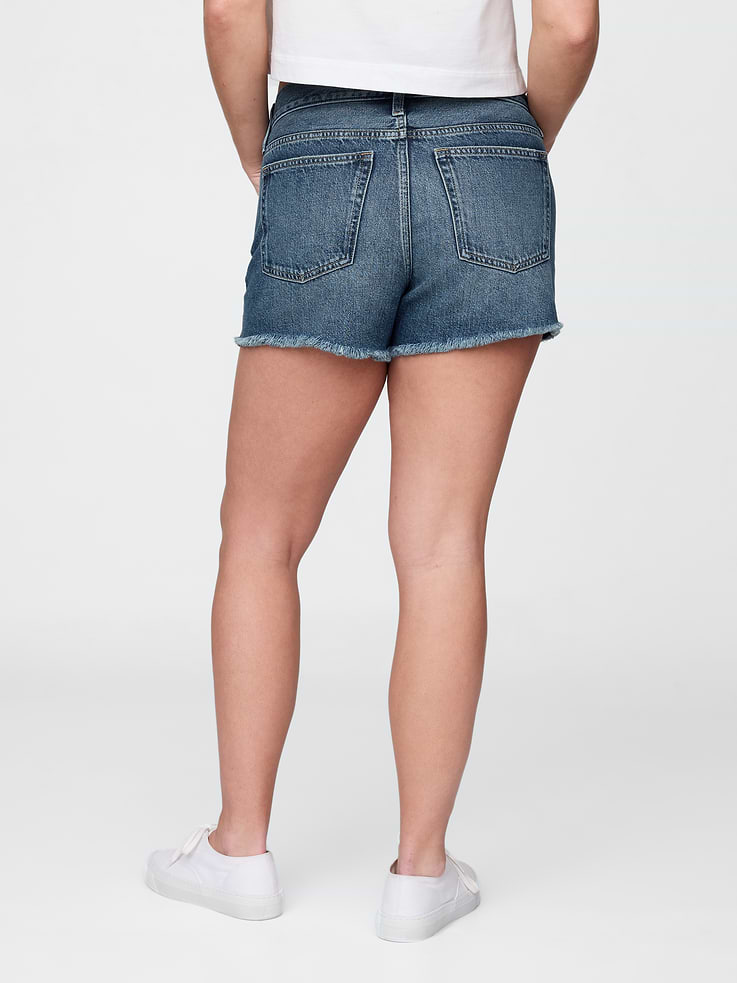 Image 6 of 8, 4" Mid Rise UltraSoft Relaxed Cutoff Shorts