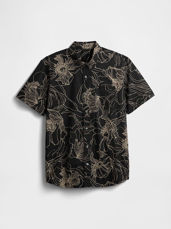 Stretch Poplin Shirt in Standard Fit