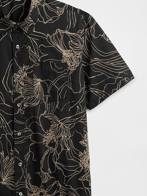 Stretch Poplin Shirt in Standard Fit