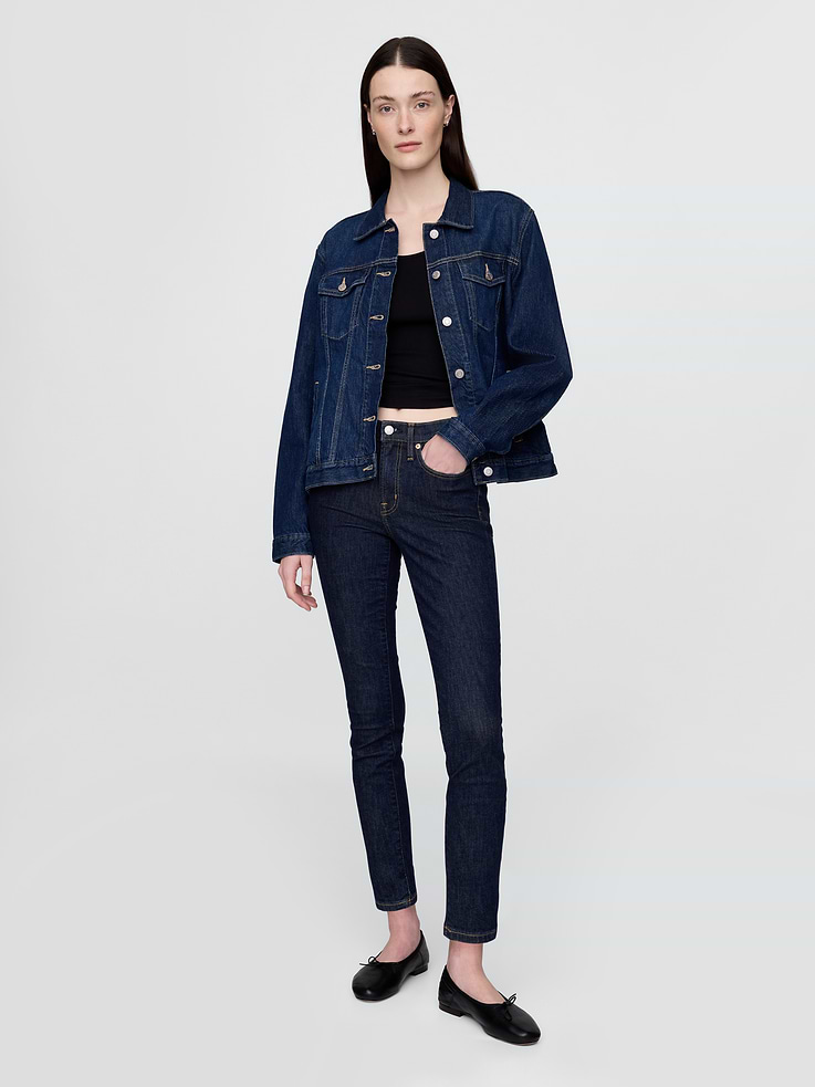 Image number 1 showing, Mid Rise True Skinny Jeans