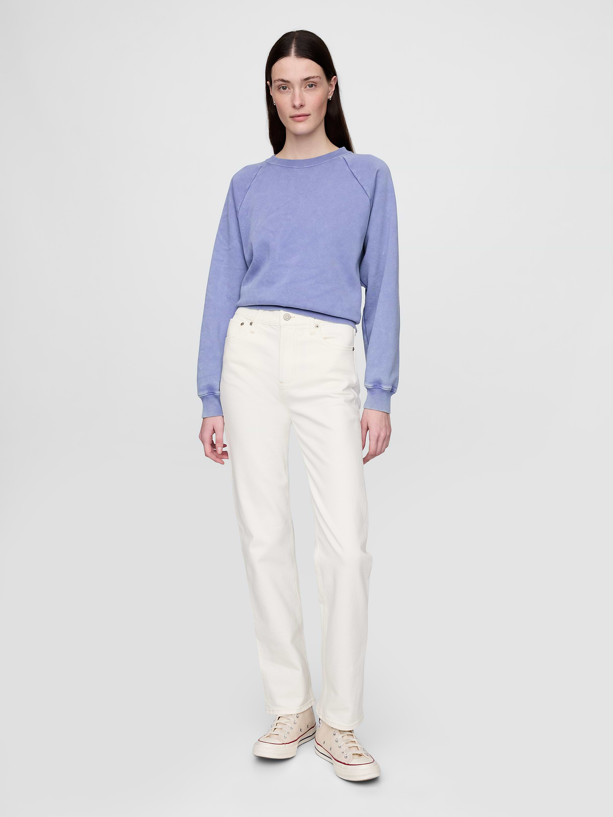 High Rise '90s Slim Straight Jeans - New off white by Gap