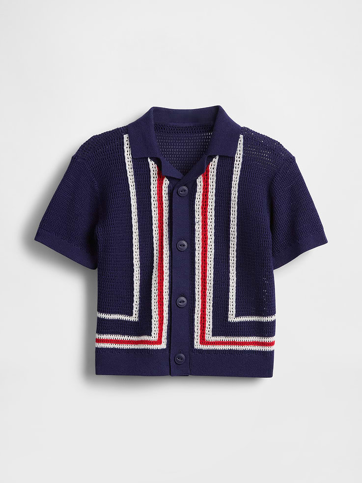 Image 2 of 4, Baby & Toddler Border Stripe Sweater Shirt