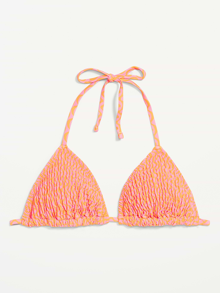 Image number 4 showing, Textured Triangle String Bikini Swim Top