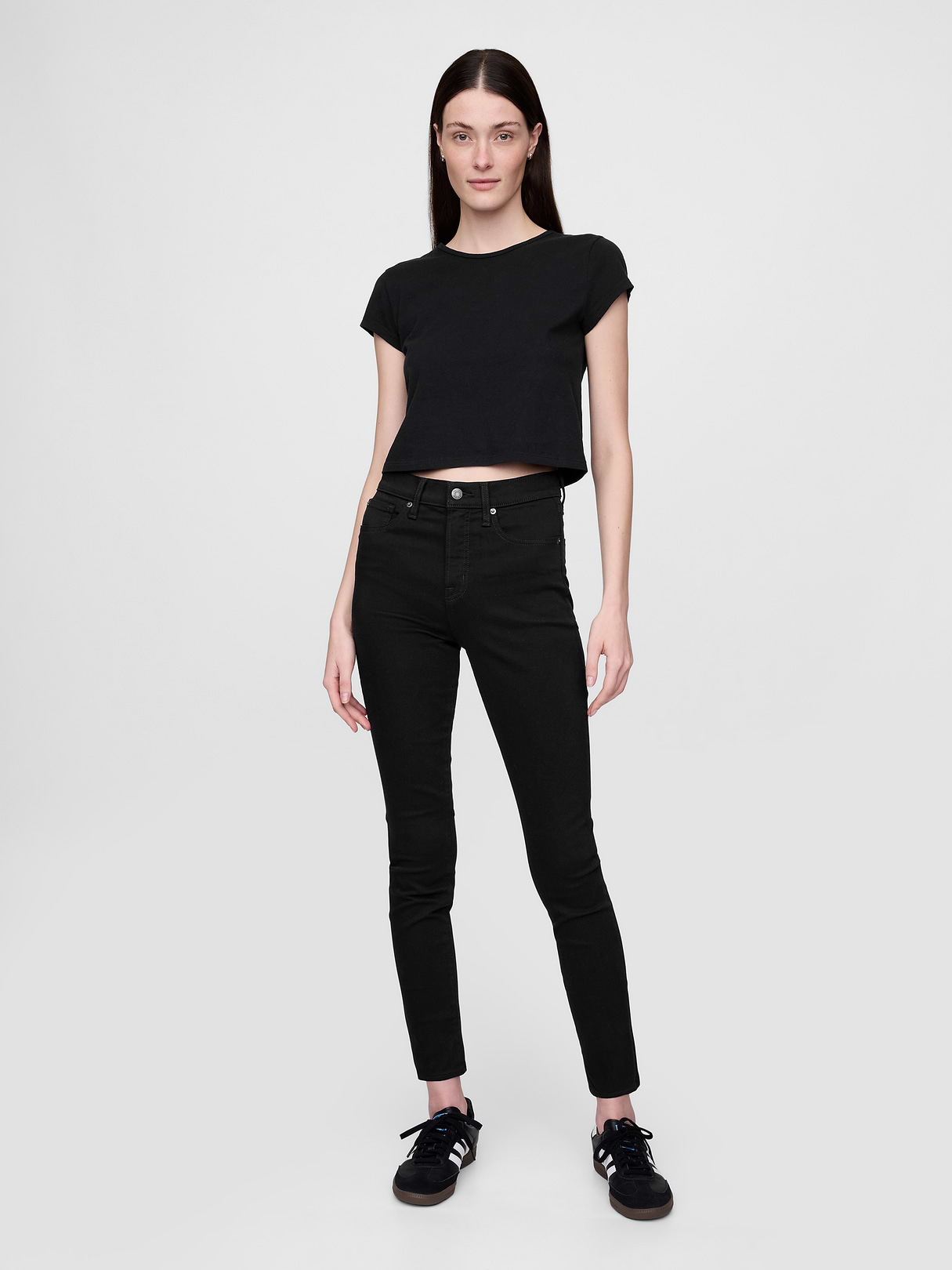 High Rise True Skinny Jeans - Absolute black by Gap