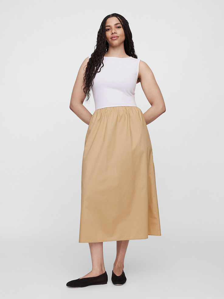Image 4 of 6, Boatneck Midi Dress