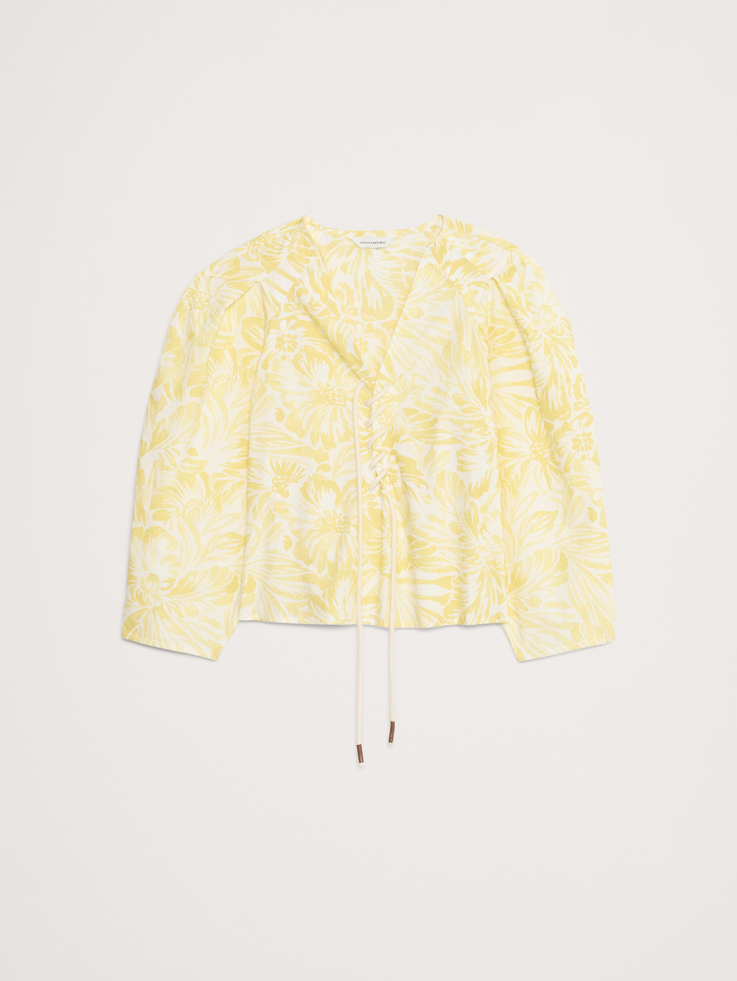 L'image numéro 5 présente Chemise courte à lacets en popeline de coton